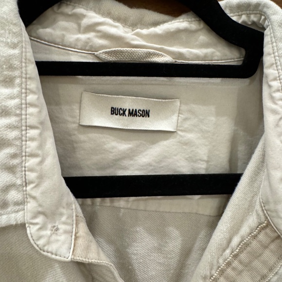 Buck Mason Cream Casual Button Down Shirt - Picture 3 of 4